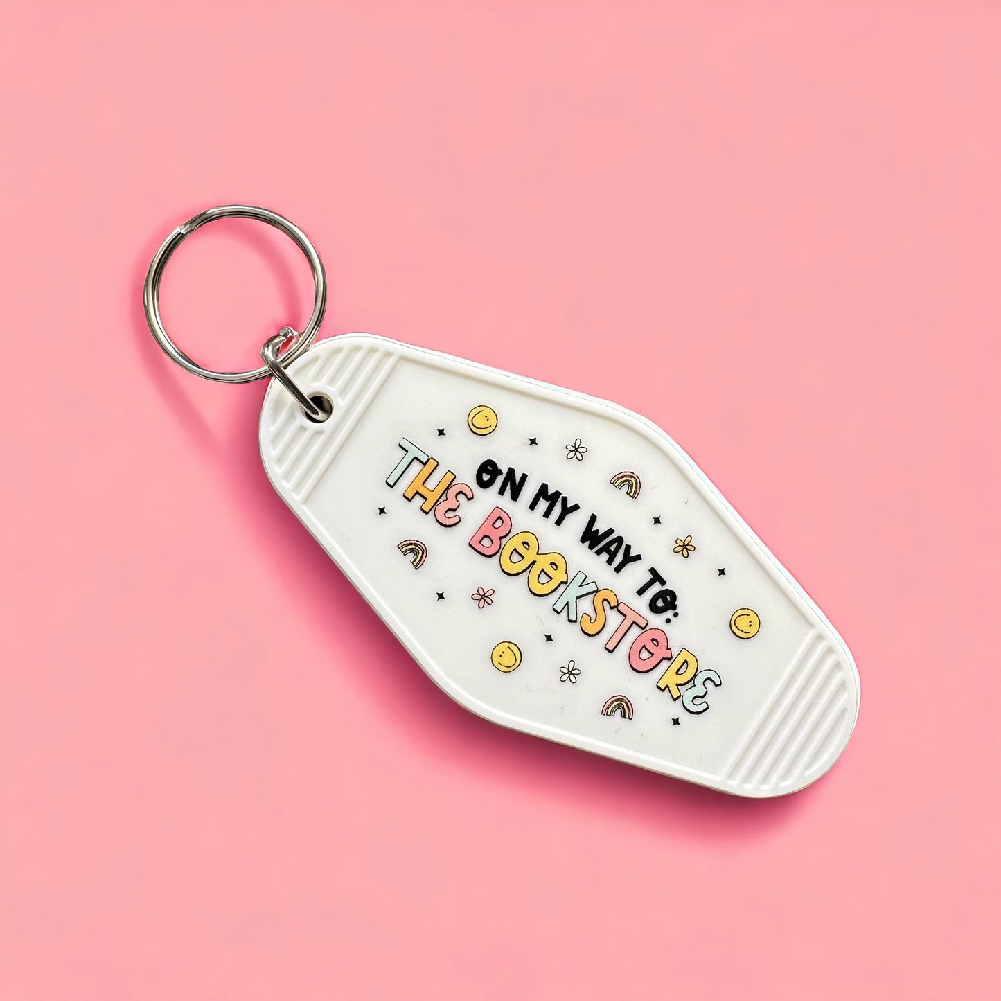 On my way to the bookstore Motel Keyring