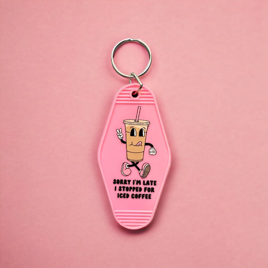 Iced Coffee Motel Keyring