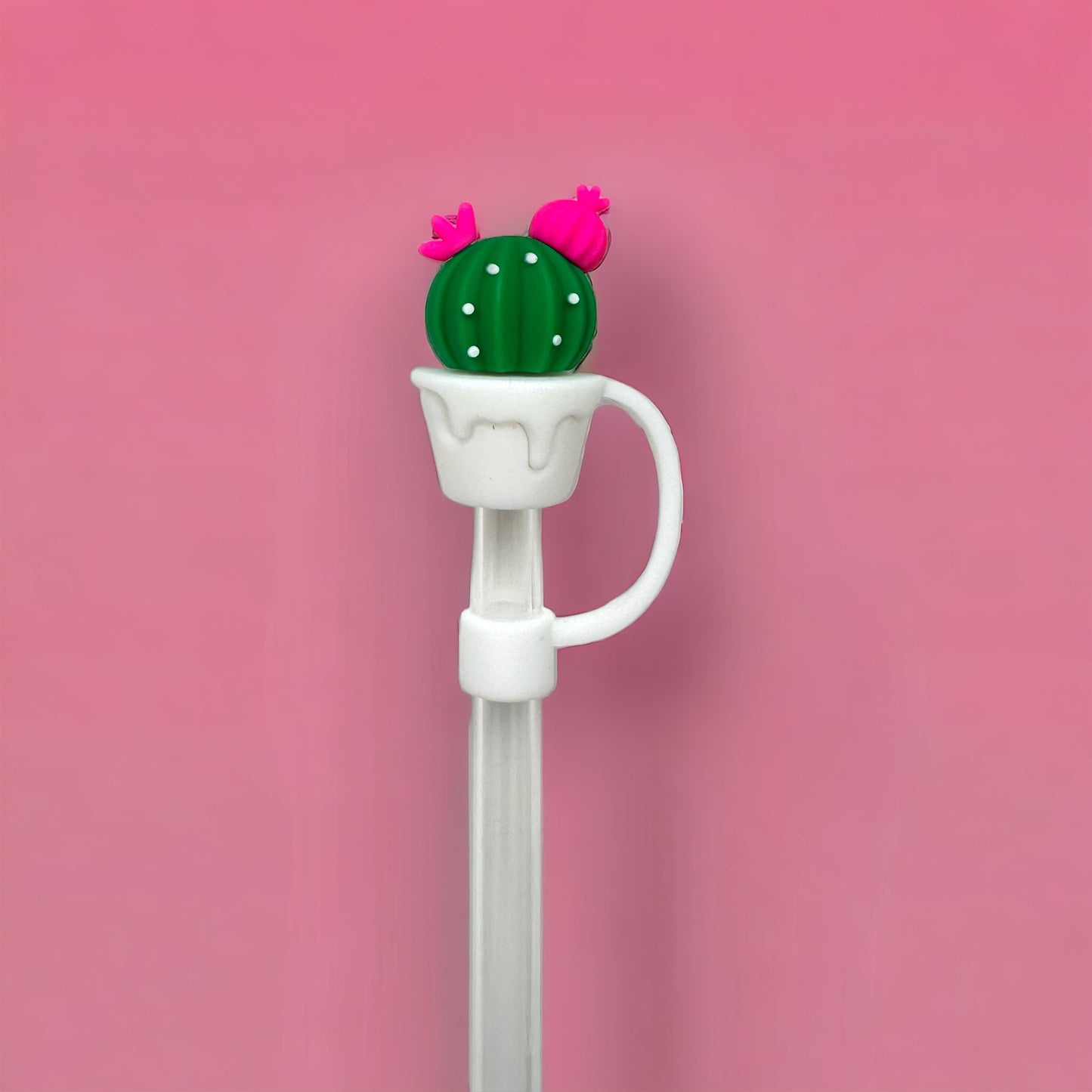 Cactus Pink Straw Topper