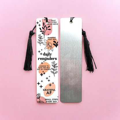 Daily Reminders Aluminium Metal Bookmark