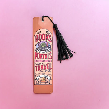 Books are portals Aluminium Metal Bookmark