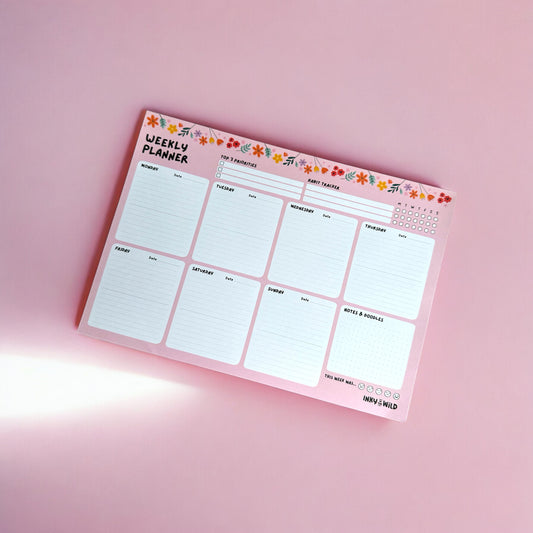 Floral Weekly Planner Notepad