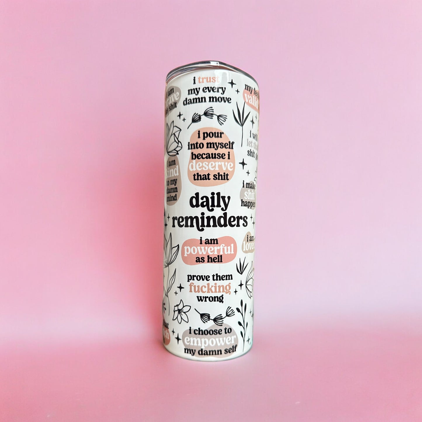 'Daily Reminders 2.0' Personalised Thermal Tumbler