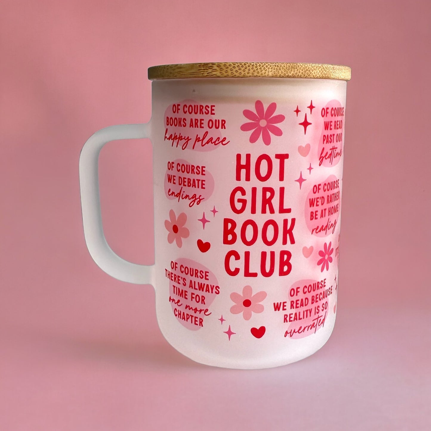 Hot Girl Book Club Frosted Glass Mug