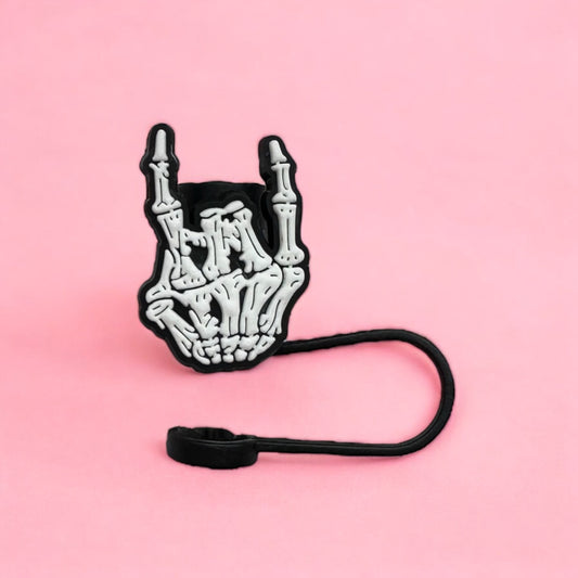 Skull Hand Straw Topper