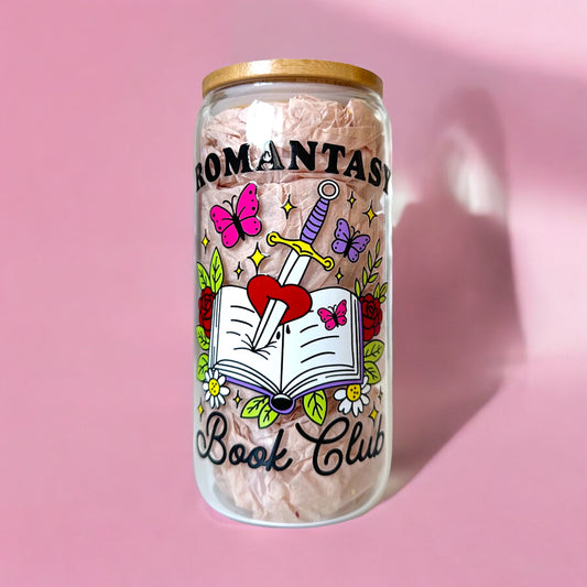 Romantasy Book Club Bookish Iced Coffee Glass Cup